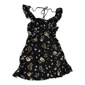 Wild Fable Black Dress Floral pattern NWT Size XS